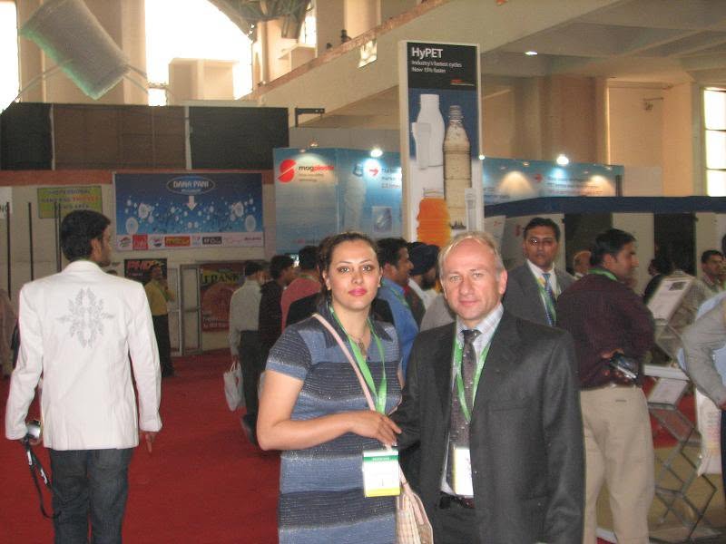 Atoosa Biglari representing Ranasons and Top Technique at India Plast during the Iran–India cross-border program in 2008
